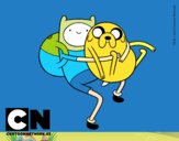 Finn y Jake abrazados