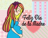 Mamá embarazada en el día de la madre