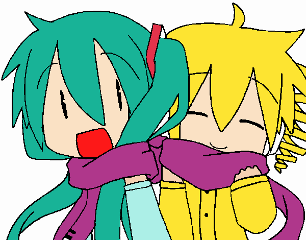 la miku y el len