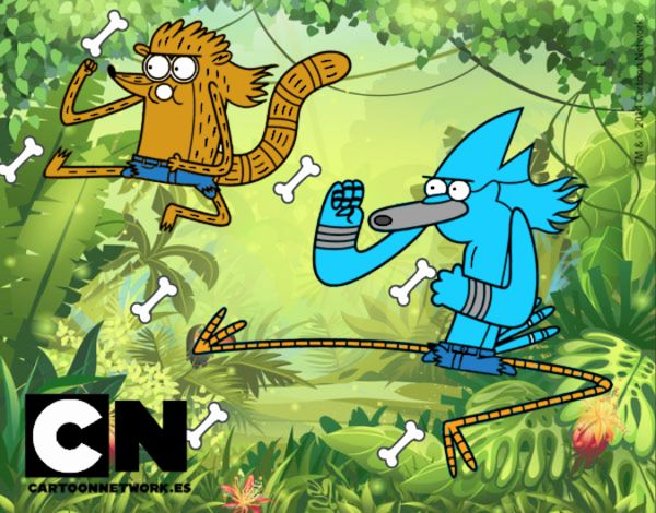 Mordecai y Rigby karatekas