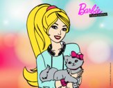 Barbie con su linda gatita