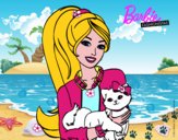 Barbie con su linda gatita