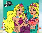 Barbie se despiede de la reina sirena