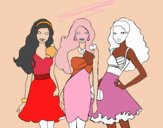 Barbie y sus amigas vestidas de fiesta