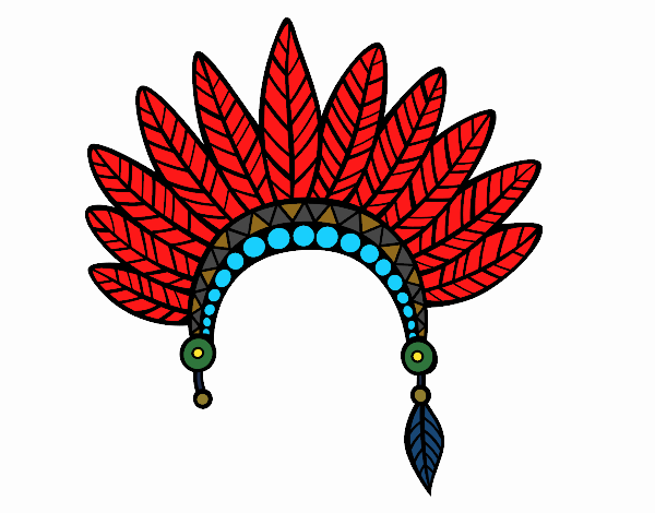 Dolor aliviar Kakadu Dibujo de Corona de plumas de jefe indio pintado por en Dibujos.net el día  12-02-20 a las 15:18:58. Imprime, pinta o colorea tus propios dibujos!