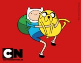 Finn y Jake abrazados