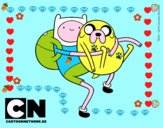 Finn y Jake abrazados