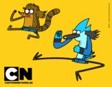 Mordecai y Rigby karatekas