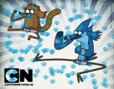 Mordecai y Rigby karatekas