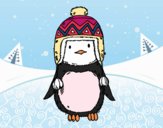 Bebé pingüino con gorrito