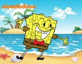 Bob Esponja saludando