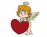 Cupido y un corazón