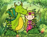 Dragón y princesa