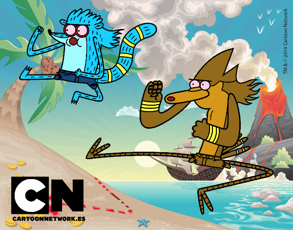 Mordecai y Rigby karatekas