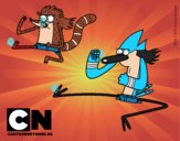 Mordecai y Rigby karatekas