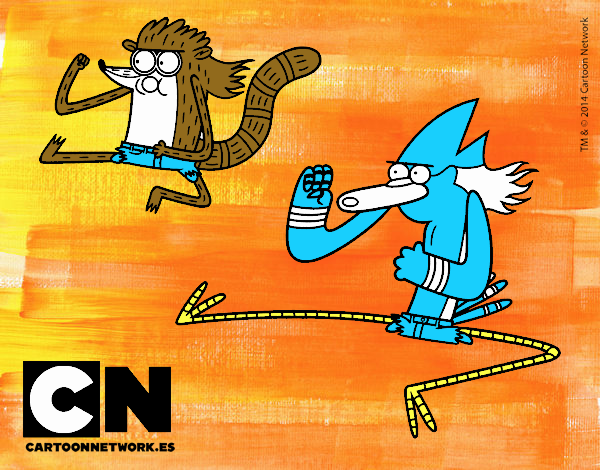 Mordecai y Rigby karatekas