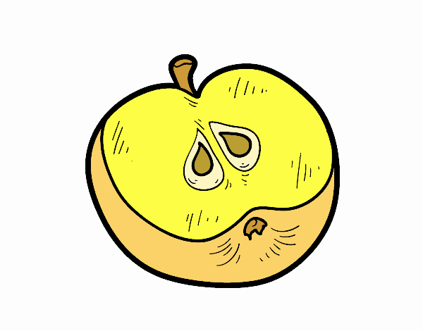 Una media manzana