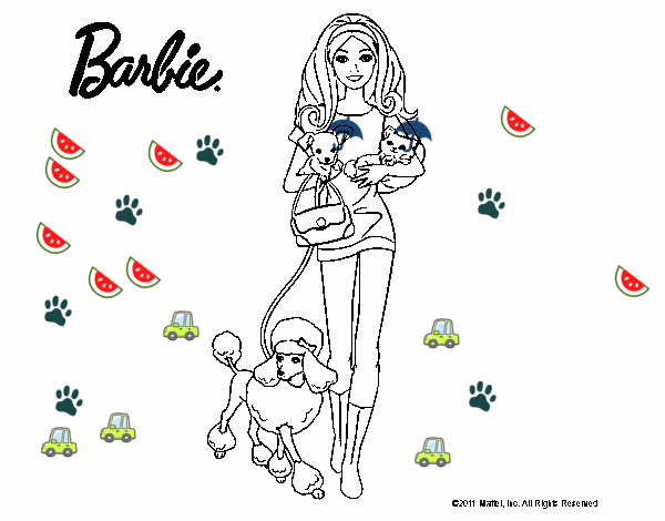 Barbie con sus mascotas