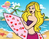 Barbie va a surfear