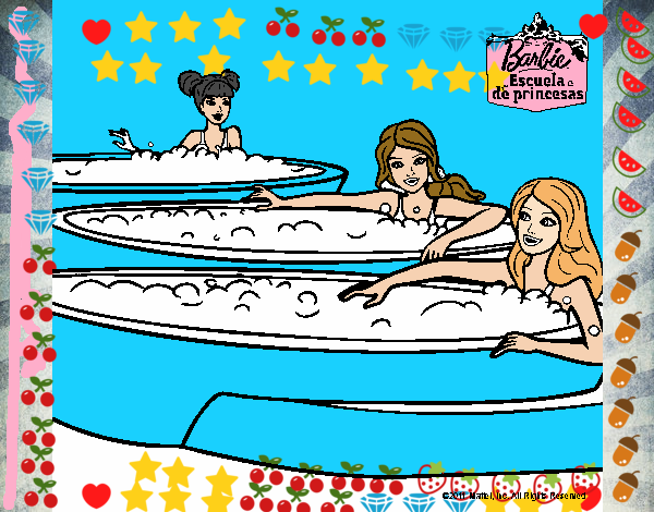 Barbie y sus amigas en el jacuzzi