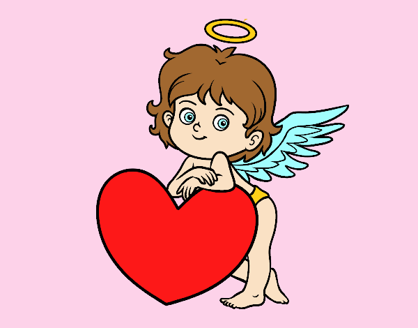 Cupido y un corazón