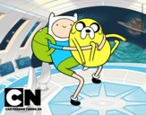 Finn y Jake abrazados