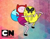 Finn y Jake abrazados