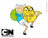 Finn y Jake abrazados