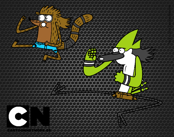 Mordecai y Rigby karatekas