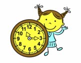 Niña con reloj