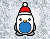 Pingüino navideño