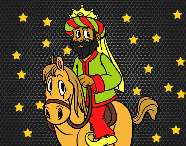 Rey Gaspar a caballo