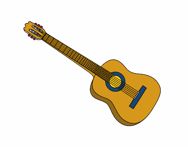 Dibujo De Una Guitarra Española Pintado Por En El Día 25 02