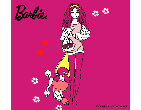 Barbie con sus mascotas