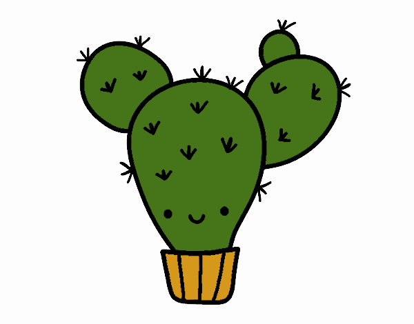 Dibujo de Cactus nopal pintado por en  el día 03-03-20 a las  21:58:45. Imprime, pinta o colorea tus propios dibujos!