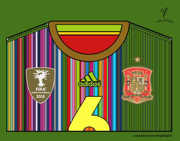 Camiseta del mundial de fútbol 2014 de España