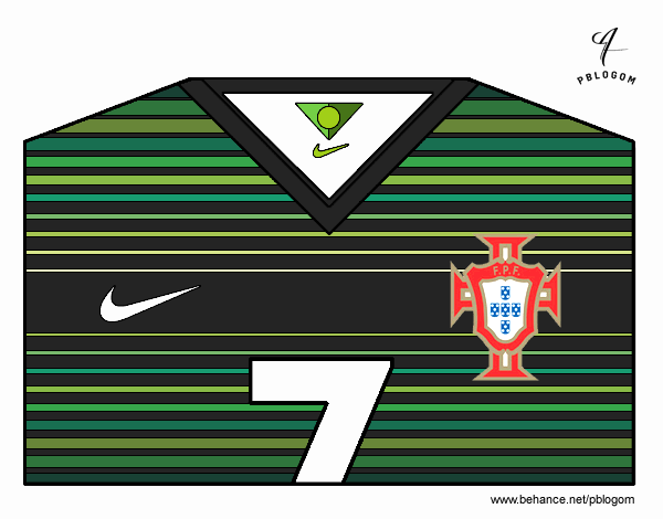 Camiseta del mundial de fútbol 2014 de Portugal