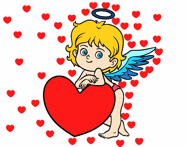 Cupido y un corazón