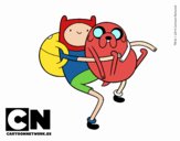 Finn y Jake abrazados