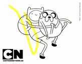 Finn y Jake abrazados