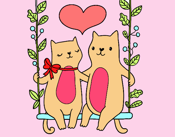 Gatitos enamorados