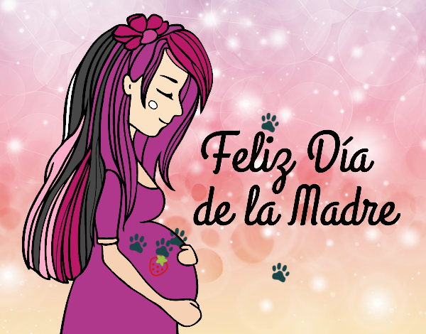 Mamá embarazada en el día de la madre