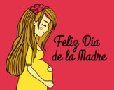 Mamá embarazada en el día de la madre