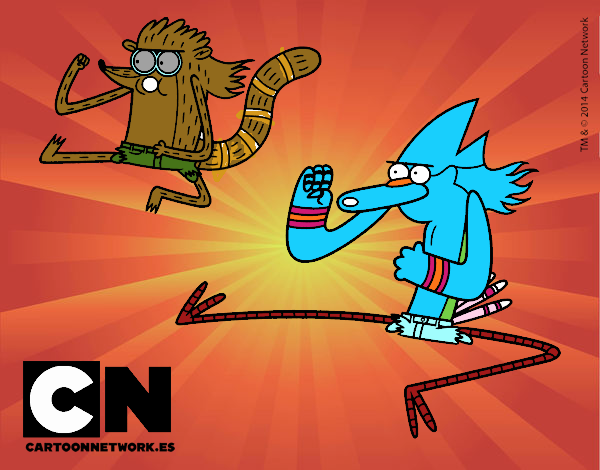 Mordecai y Rigby karatekas