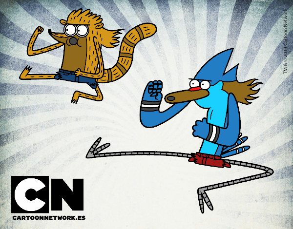 Mordecai y Rigby karatekas