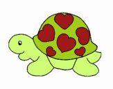 Tortuga con corazones