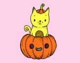 Un gatito de Halloween