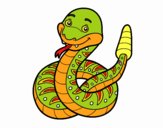 Una serpiente de cascabel