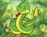 Una serpiente de cascabel