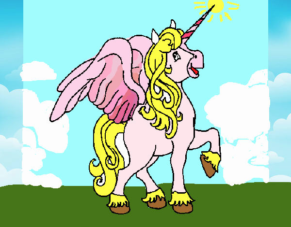 Unicornio con alas